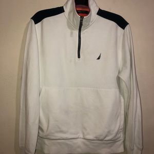 Nautica White Quarter Zip Sweater